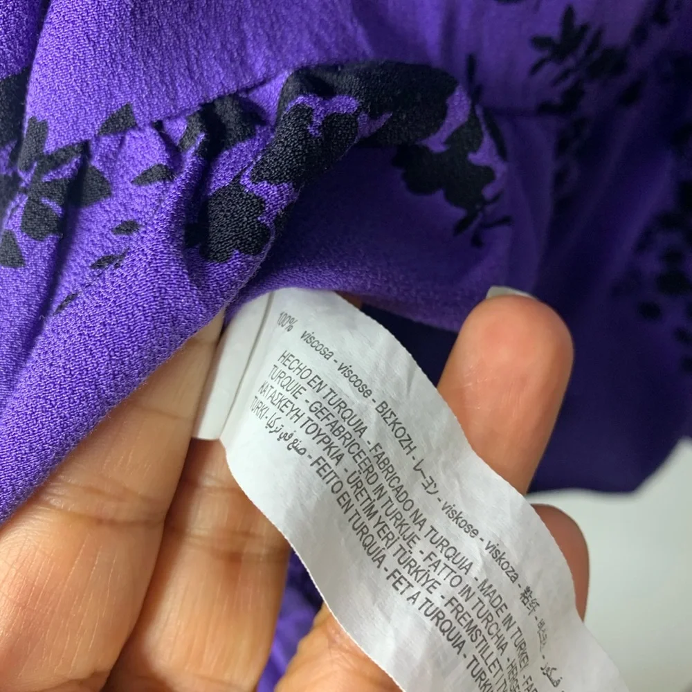 BLOGGERS FAVE/ ZARA DRESSES PURPLE/FLORAL PRINT SZ S - Picture 7 of 13